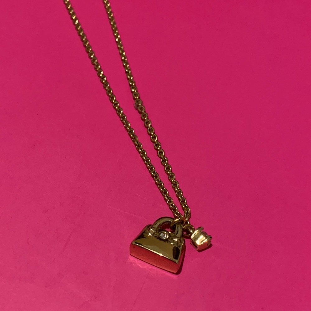 Kate spade purse charm necklace